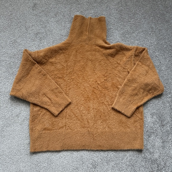 EUC CALIA Women's Eyelash Turtleneck Sweater in Biscuit Size XXL - Picture 2 of 4